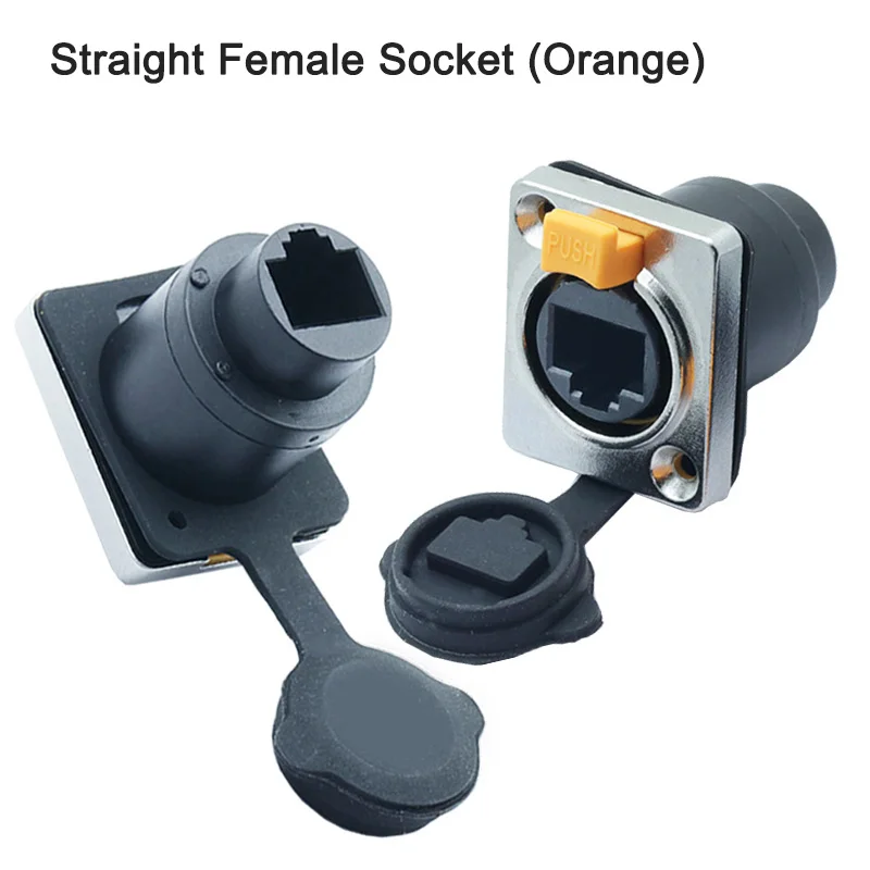 10 шт./лот водонепроницаемый панельный кронштейн RJ45 с прямым/прямоугольным