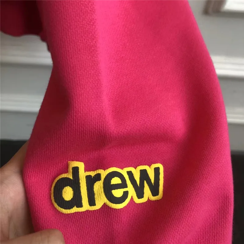 Drew House/Высококачественная уличная одежда для пар; толстовка со смайликом; Джастин Бибер; Drew Hous; модная зимняя толстовка с капюшоном