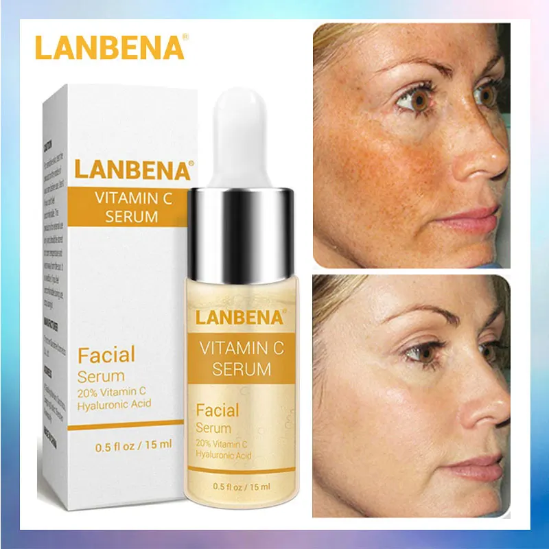 LANBENA Vitamin C Serum Hyaluronic Acid Whitening Face Serum Liquid Fade Dark Spots Remove Freckle Speckle Anti-Aging Skin Care LANBENA Vitamin C Serum Hyaluronic Acid Whitening Face Serum Liquid Fade Dark Spots Remove Freckle Speckle Anti-Aging Skin Care