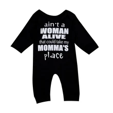 Newborn Baby Boys Girls Romper Winter MY MOMMA Print Long Sleeve Jumpsuit Clothes Outfits 0-24M baby Unisex 1 Pieces