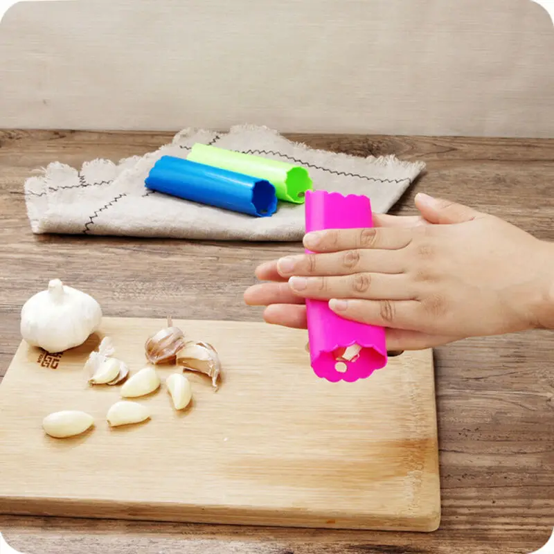 1 шт. силиконовый чеснок овощечистка легко полезные кухонные инструменты нетоксичный силиконовый безопасный Многоцветный силиконовый чеснок овощечистка