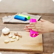 1 шт. силиконовый чеснок овощечистка легко полезные кухонные инструменты нетоксичный силиконовый безопасный Многоцветный силиконовый чеснок овощечистка