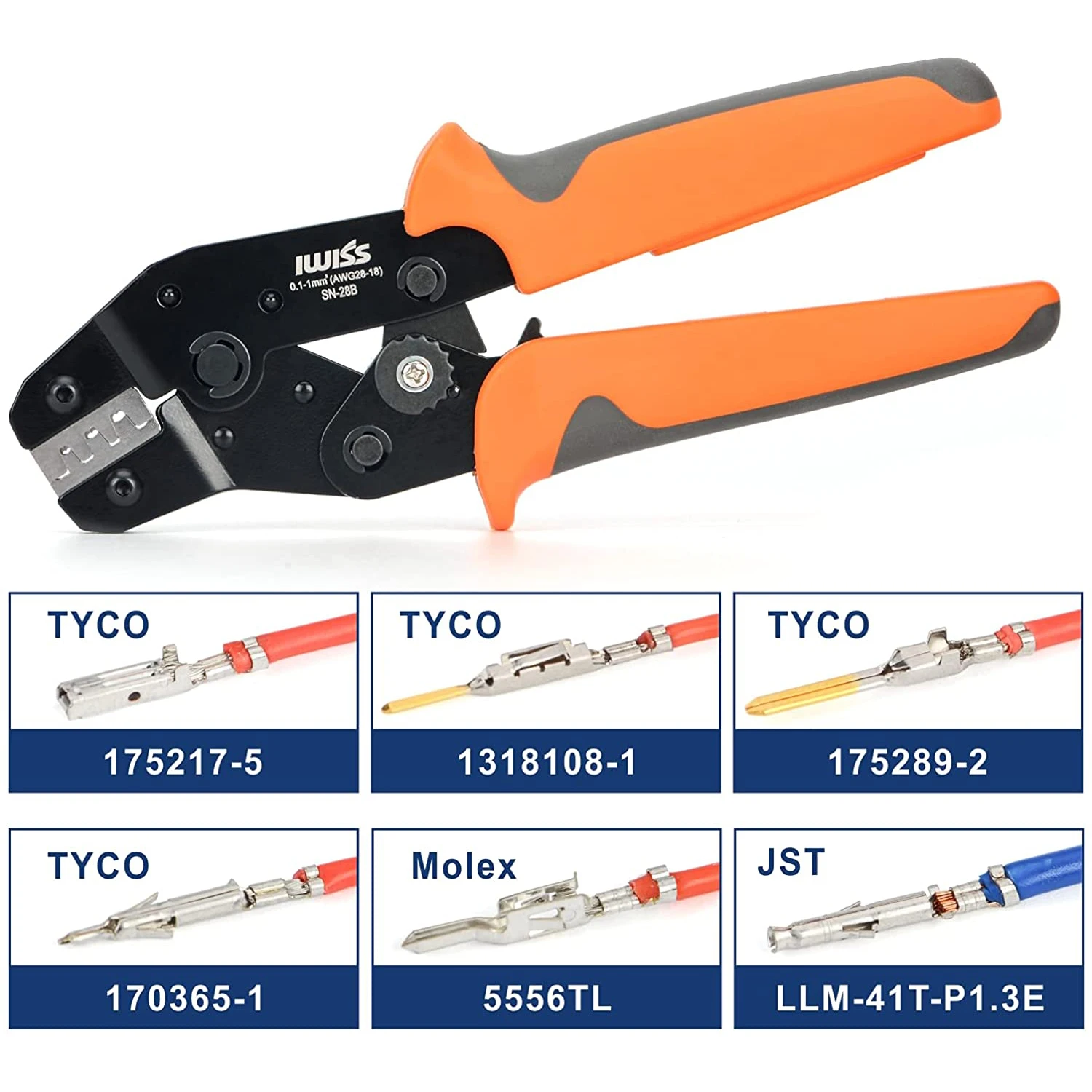 AWG28-20 2.54mm Wire Jumper Housing Pin Connector & Terminal Crimping Tool Plier 