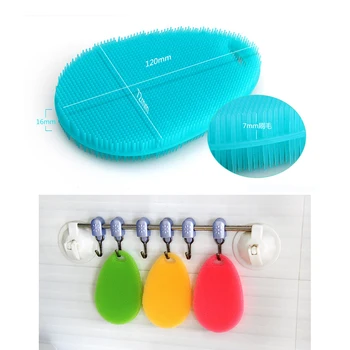 

Silicone Dish Pot Plate Washing Antibacterial Mildew-Free Brush Kitchen Household Cleaning Tools