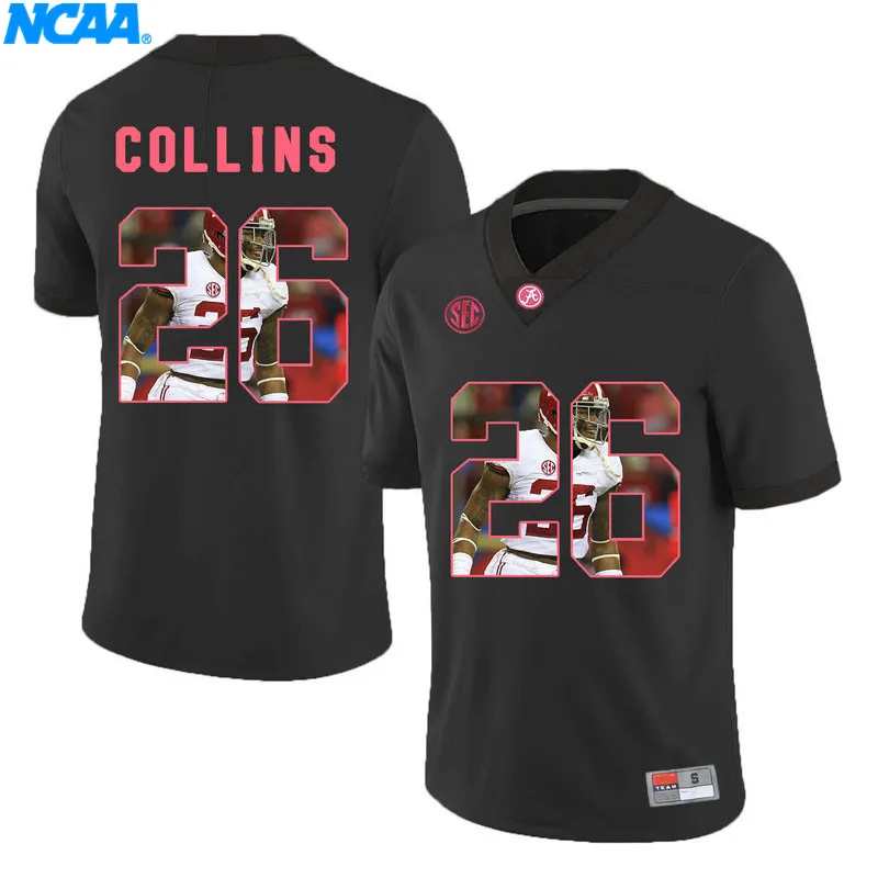 Новое поступление, высокое качество, футболка Alabama Landon Collins#26 Mark Ingram#22, спортивные майки, S-XXXL