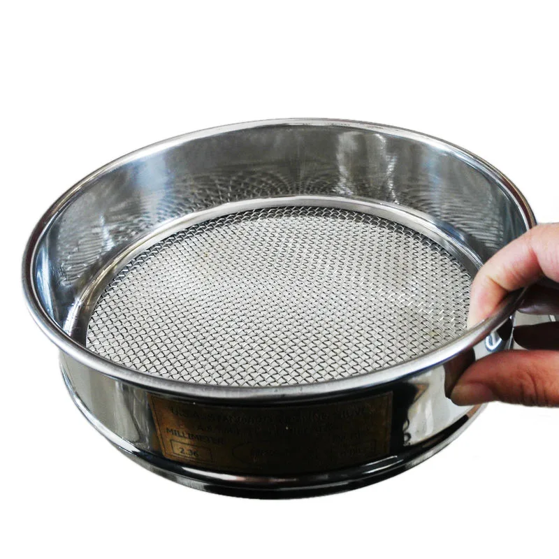 Diameter 200mm Woven Soil Test Sieve Standard Sample Screen Stainless Steel Pharmacopoeia Screen Sieve