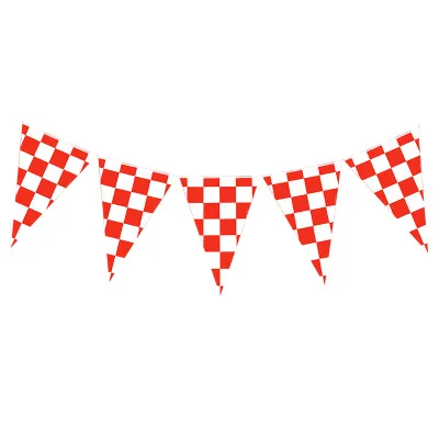Гонка автомобиль тематические вечеринки клетчатый флаг вечерние принадлежности бумажные тарелки салфетки чашки красный и белый Вымпел Баннер гонки флаги