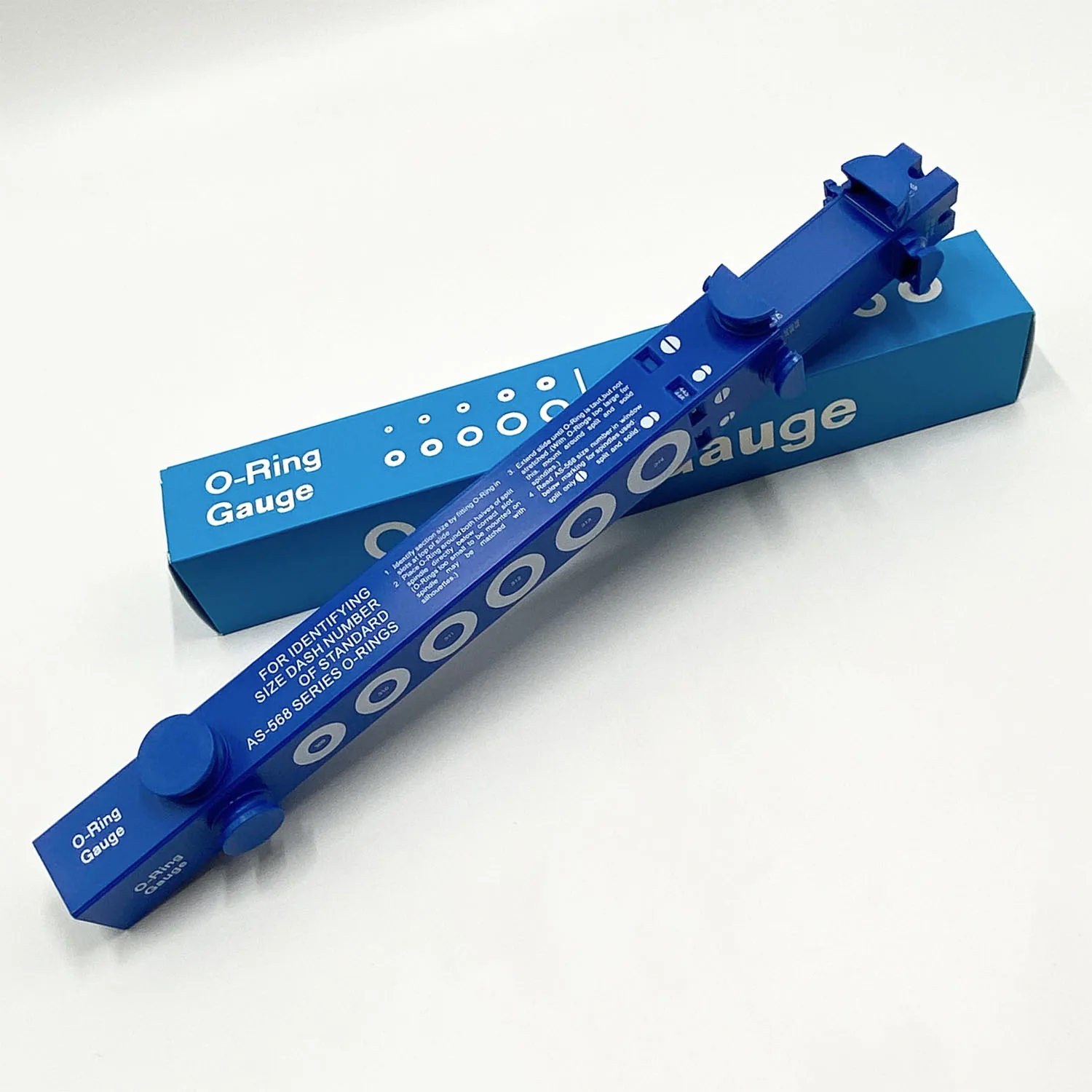 O-ring Gauge Slide Type National Sizing Measure Plastic Blue ORing Gauge For AS568 & BS 1806 Range