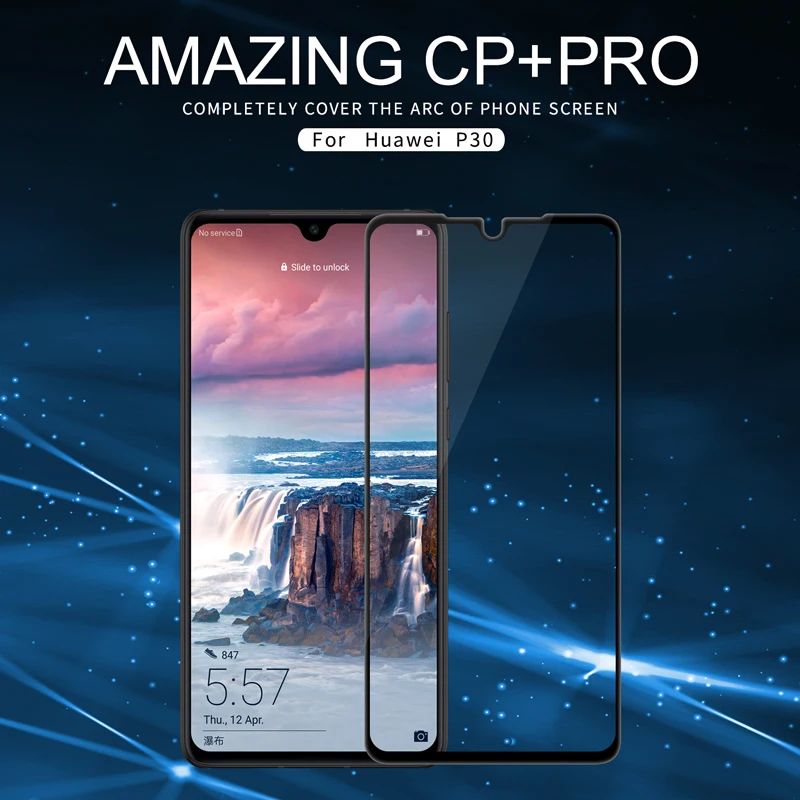 Защитное стекло закаленное Nillkin CP + Pro 2.5D arc cuvred для Huawei P30 Lite Nova 4e | Мобильные