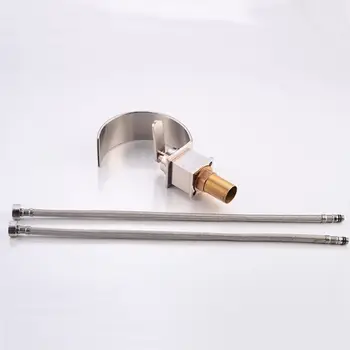 

Curve Style Basin Faucet Tap Chrome Finish Single Handle Hole Deck Mounted Wash Hot Cold Mixer Bathroom Kitchen Sink
