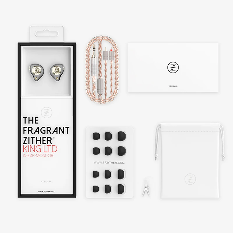 Наушники TFZ KING LTD Hifi 8 ядерные с посеребренным кабелем спортивные наушники шейным