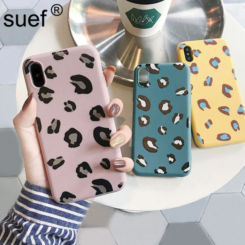 Sufe чехол для телефона с леопардовым принтом Iphone 8 7 6 6S Plus роскошный мягкий задней