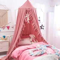 Baby Ruffle Canopy Mosquito Curtain Children Room Decoration Crib Netting Baby Ruffle Bed Canopy For Child 3