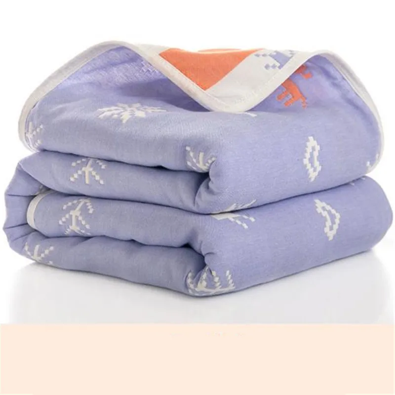 Детское одеяло 110 см Муслин Хлопок 6 слоев Толстый новорожденный пеленание осень пеленание ребенка постельные принадлежности одеяло для новорожденных