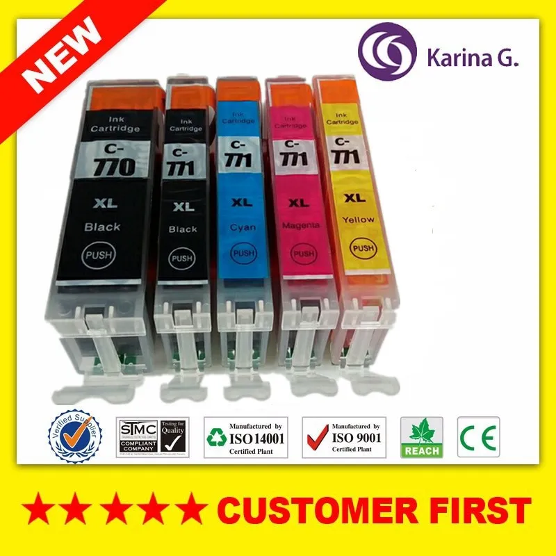 Совместим с Canon PGI770 CLI771/PGI-770/PGI 770 CLI 771 чернильный картридж для PIXMA MG5770 MG6870 MG7770 и т. д.