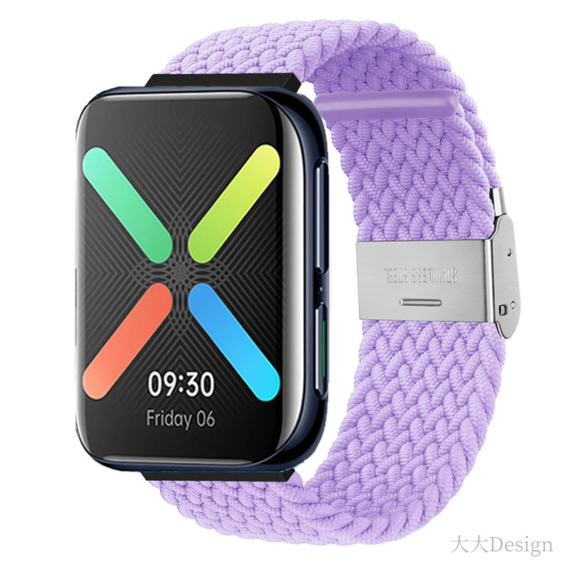 Nylon Watch Strap for Oppo Watch 41mm 46mm Breathable Braided