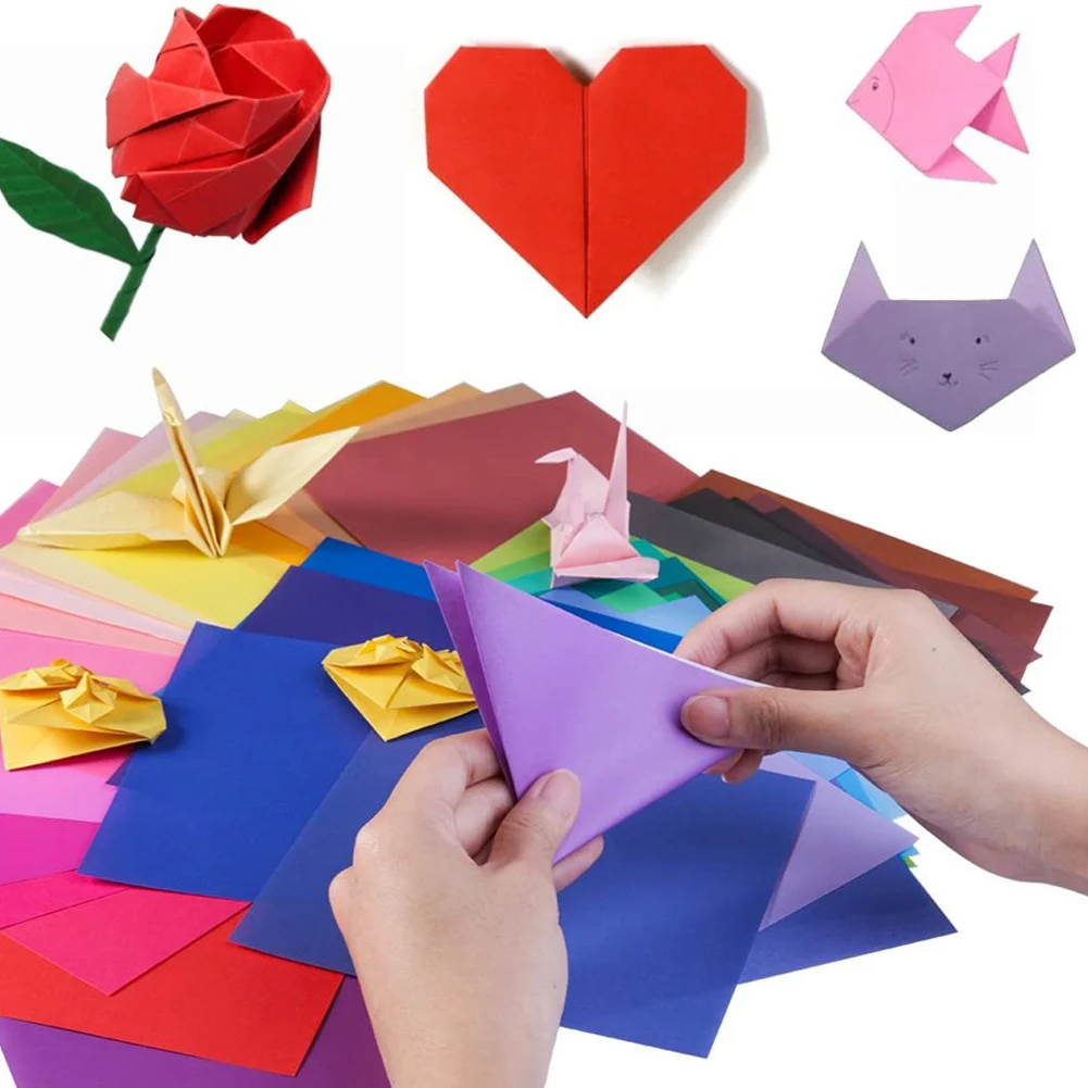 

DIY 100 Sheets Origami Paper 20x20cm 8 inch Vivid Colours for Arts Crafts Projects School Office Supplies DIY Student Stationery