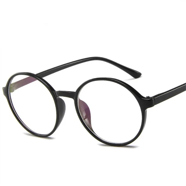 Oulylan очки оправа Мужские Винтажные круглые оправы для очков для женщин прозрачные линзы оптические очки унисекс - Цвет оправы: black