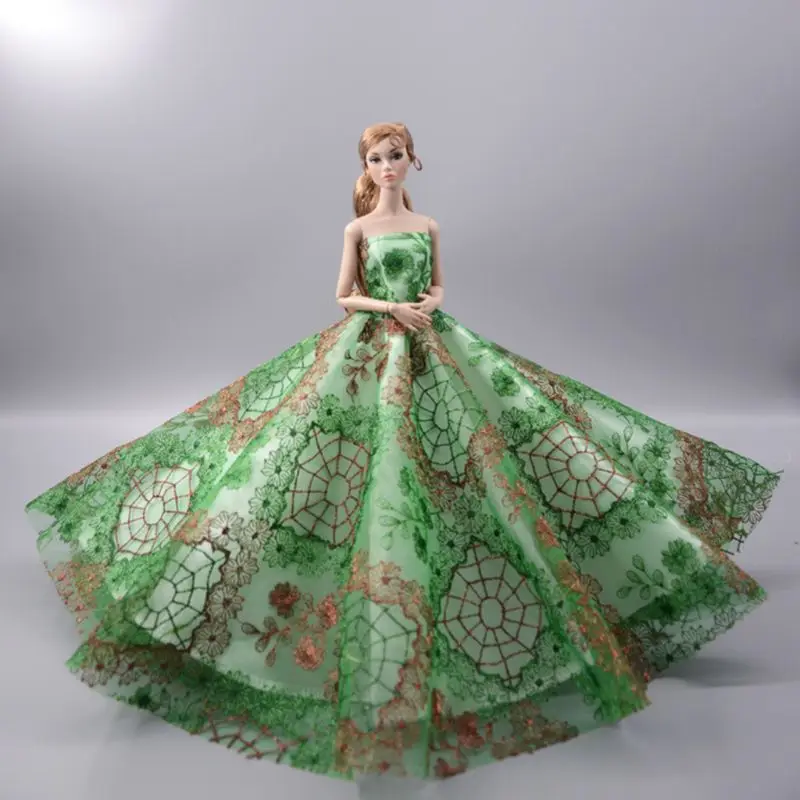 Фиолетовое свадебное платье высокой моды для 11.5in. Кукла 1/6 Одежда для куклы наряды корб