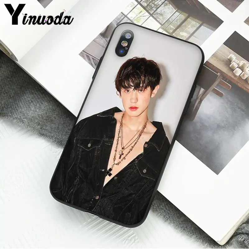 Yinuoda SEHUN CHANYEOL EXO ТПУ мягкий силиконовый черный чехол для телефона для Apple iPhone 8 7 6 6S Plus X XS MAX 5 5S SE XR мобильные телефоны - Цвет: A3
