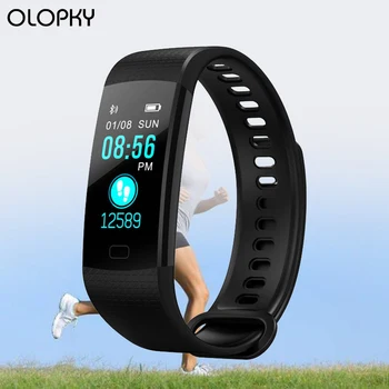

New Smart Band Heart Rate Tracker Fitness Tracker Y5 Smartband Smart Bracelet Waterproof Smart Wristband Watch Men Bracelet USB