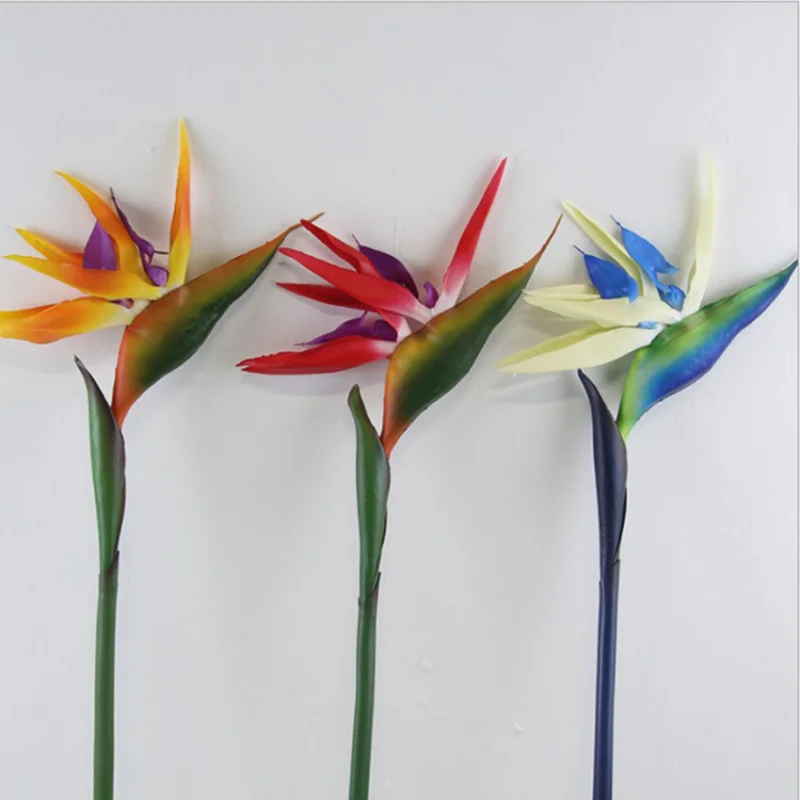 

1Pc Single Stem Strelitzia Reginae Aiton Simulation PE Skybird Plant for Wedding Home Decorative Artificial Flowers