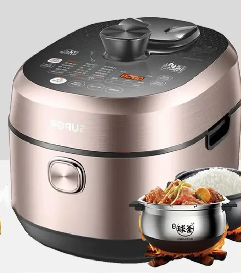 instant pot Supor pressure cooker Pot 220V 5L Rice Cooker intelligent 2200W IH Double inner pot multifunctional electric cooker