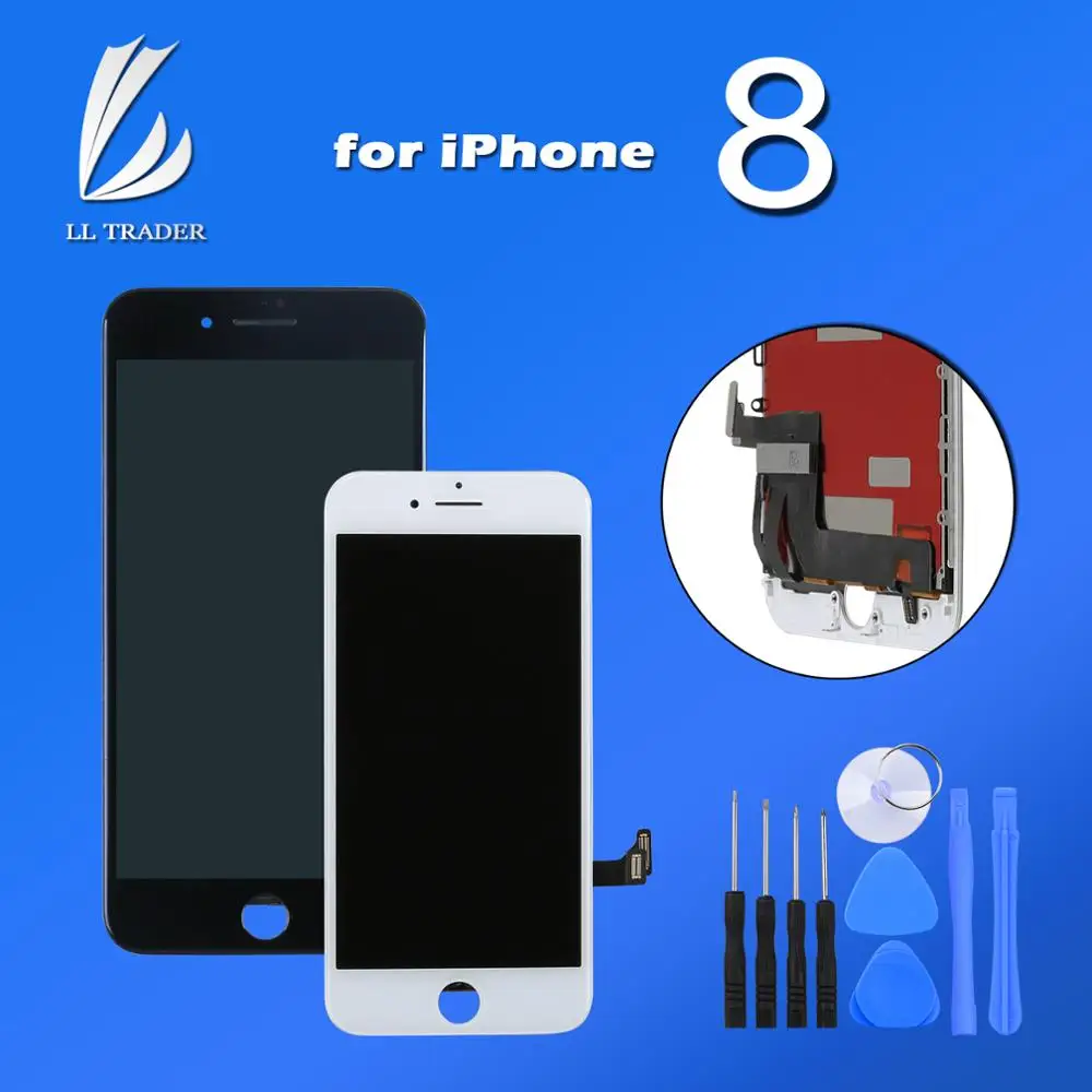 

for iPhone 8 LCD Screen Replacement Display Assembly Touch Digitizer Black White Camera Holder Earpiece Home Button NOT included