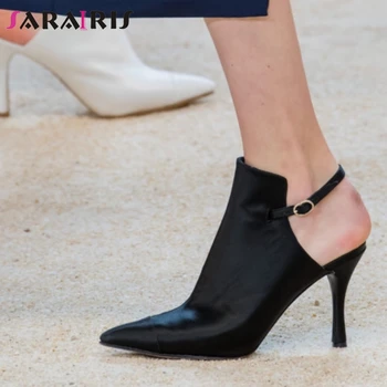 

SARAIRIS 2020 Brand New Lady High Thin Heels Sandals Summer Pointed Toe Sandals Women Fashion Silk Slingback Shoes Woman