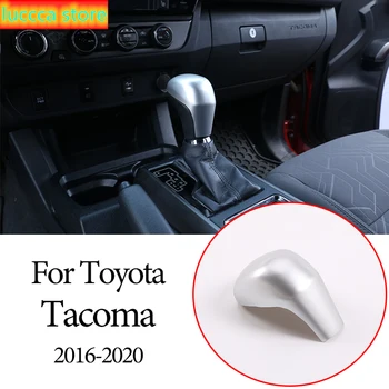

Car Styling speed change knob, head cover, sticker embellishment, ABS silver parts for Toyota Tacoma -2020, car interior