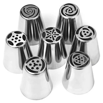 

New 14Pc/Set Russian Tulip Icing Piping Nozzles Stainless Steel Flower Cream Pastry Tips Nozzles Bag Cupcake Cake Decorating Too