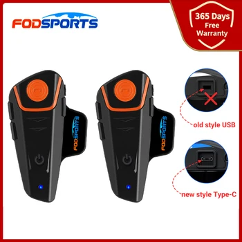 Fodsports BT-S2 인터콤 오토바이 헬멧 블루투스 헤드셋 BT 인터폰 방수 인터 코뮤니케이터 FM 라디오