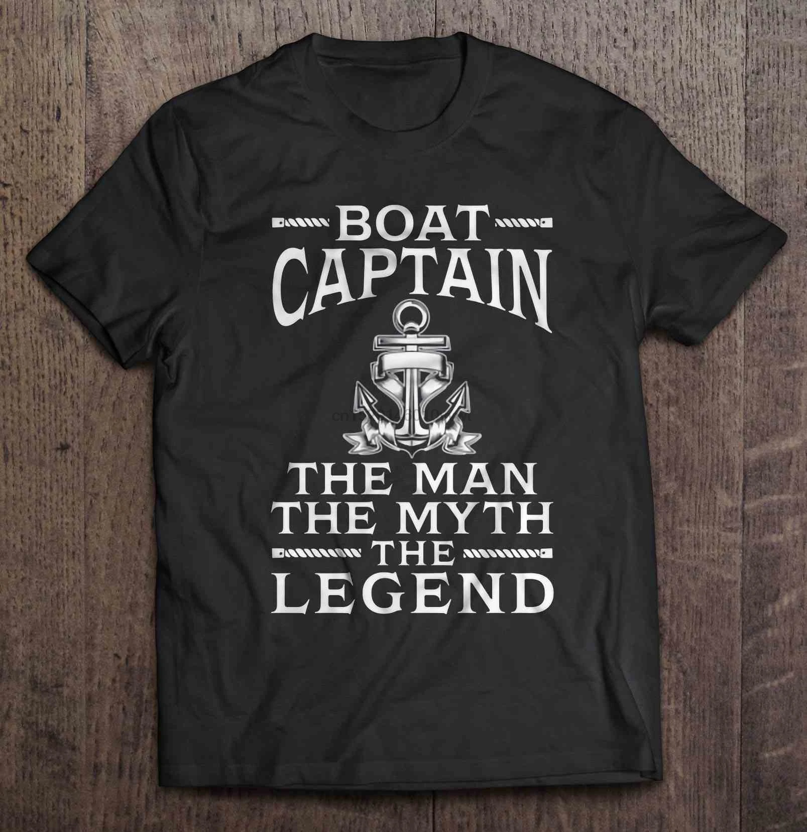 

Men Funny T Shirt Fashion tshirt Boat Captain The Man The Myth The Legend Women t-shirt