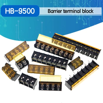 

5pcs/lot HB-9500 lid Barrier Terminal 9.5MM high current connectors Barrier Blocks 2p/3p/4p/5p/6p/7p/8p/9p