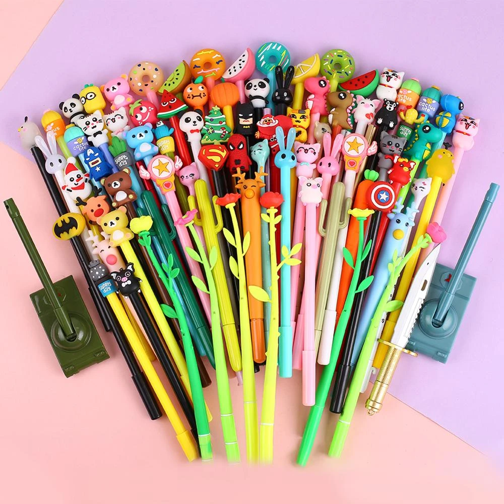 100 ピース セット韓国色のかわいいゲルペンパンダマーメイドかわいい文房具川井オフィスアクセサリー学校サプライ文房具事キット Aliexpress Education Office Supplies