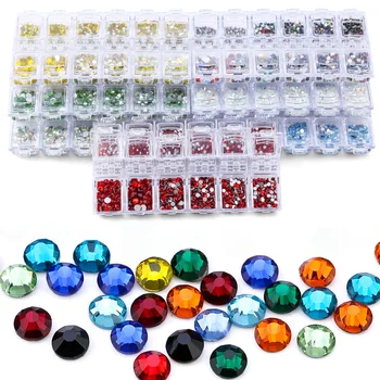 

SS3-SS20 Multi-size Crystal Glass Nails Art Rhinestones For 3D Nail Art Rhinestones Decoration Gems Mix Rhinestone