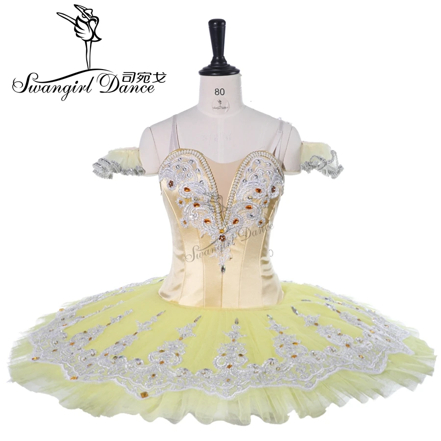 Yellow Sleeping Beauty Professional Ballet Tutu Pancake Adult Romantic Ballet Dress Girls ballerina Dance Dress Kids BT9267