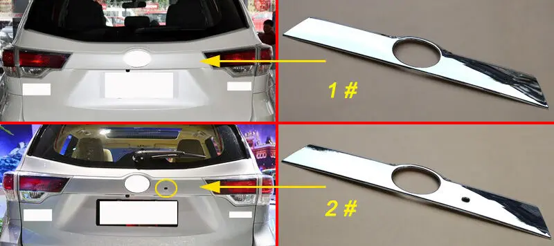 Аксессуары для Toyota Highlander Kluger- хромированная задняя дверь хвост ворота крышка багажника полоса отделка