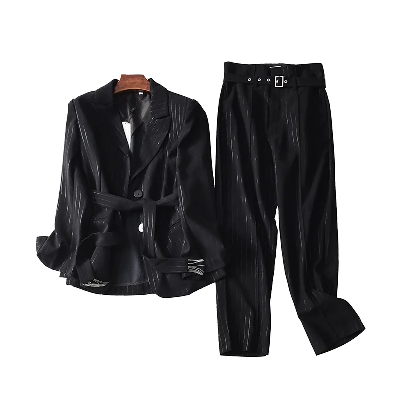 

A Generation of Elegant Lace-up Slimming Suit + High-waisted Business Casual Pants WOMEN'S Suit Entities