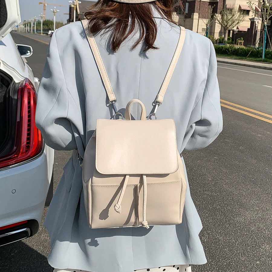 

Fashion Women Leather Backpack Drawstring Shoulder Bags School Backpack for Teenage Girls Mochila Feminina Backpacks Book Bag
