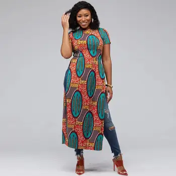 

2020 Print Dress Elegant Women Spring Autumn Ladies Dresses Short Sleeve Casual Vintage Maxi Dress Tunic Vestidos Flower Dress