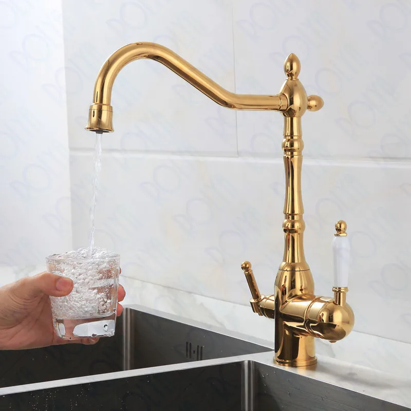 golden victoria style 3 way water filter taps (10)