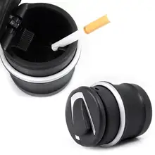 Портативная автомобильная пепельница для мусора, контейнер для хранения монет, пепельница для сигар с внутренним светодиодный светильник и противоскользящим резиновым дном