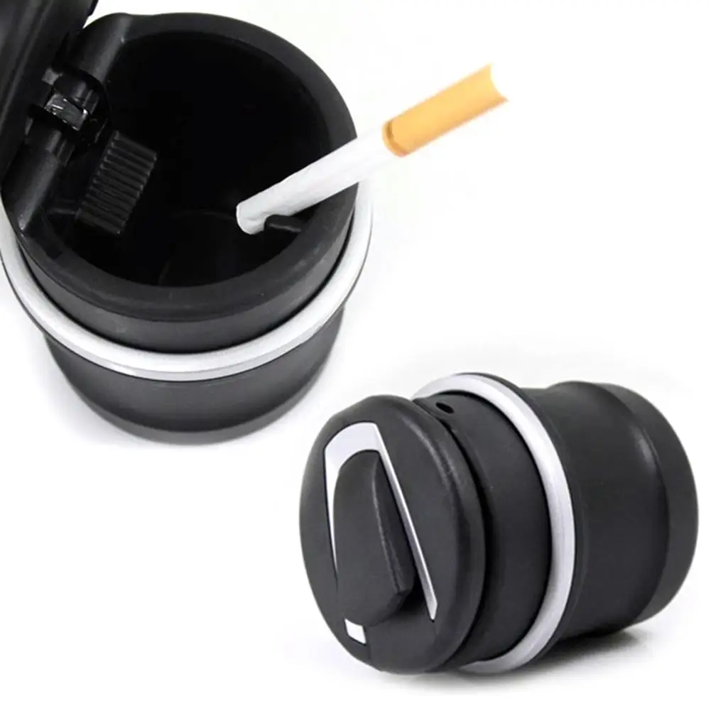 

Portable Car Ashtray Garbage Coin Storage Cup Container Cigar Ash Tray With Inner LED Light And Anti-slip Rubber Bottom