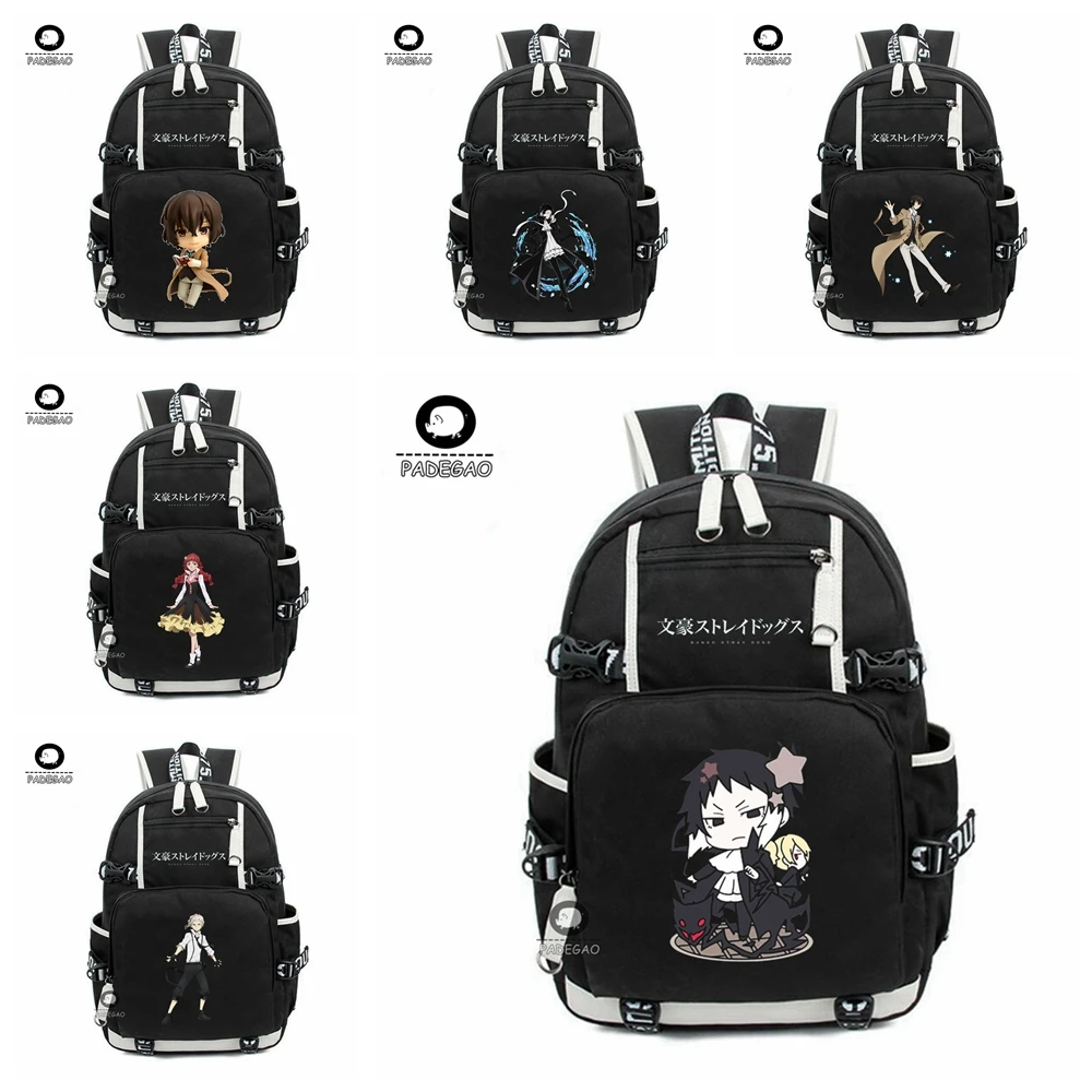 

Anime Bungou Stray Dogs Backpack College Student School Rucksack Book Bags for Teenagers Casual Travel Daypack Mochila