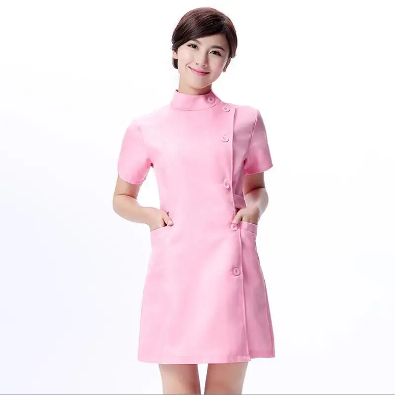 836 pink Униформа медсестры косметолога комбинезоны спецодежда медицинская платье косметолога униформа для салона красоты - Цвет: 836 pink