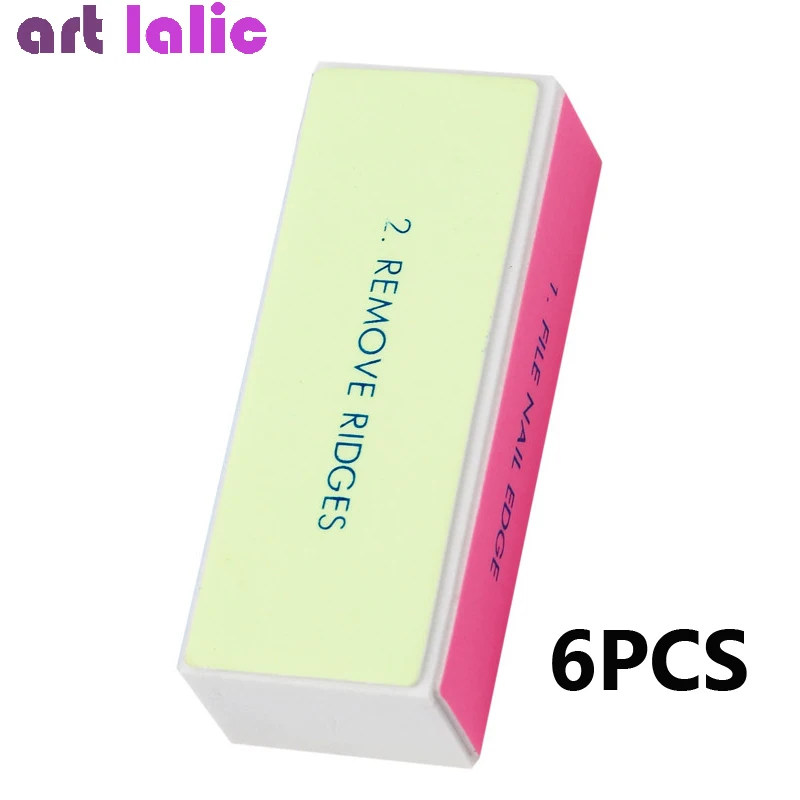 Набор разноцветных полировальных блоков для ногтей 4 отделения 6 шт. | Красота и