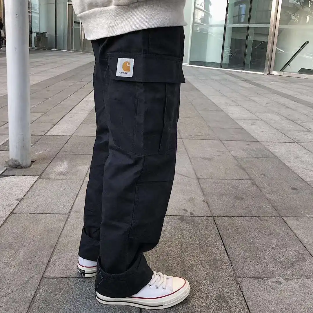 Carhart-monos de ajuste suelto para hombre, pantalones multibolsillo informales a la moda, primavera y otoño