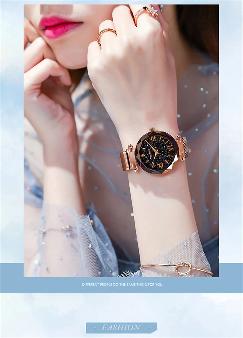 Luxury Women Watches Magnetic Starry Sky Female Clock Quartz Wristwatch Fashion Ladies Wrist Watch reloj mujer relogio feminino (3)