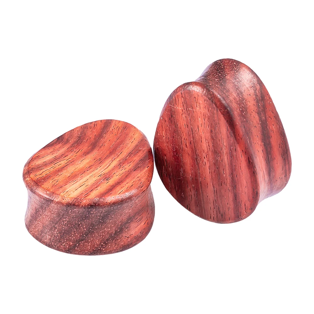 Украшения для пирсинга Oreja, 1 шт., деревянные серьги-капли, пробки и тоннели для ушей, расширители, носилки, унисекс, сексуальные панк украшения для тела - Окраска металла: Red sandalwood